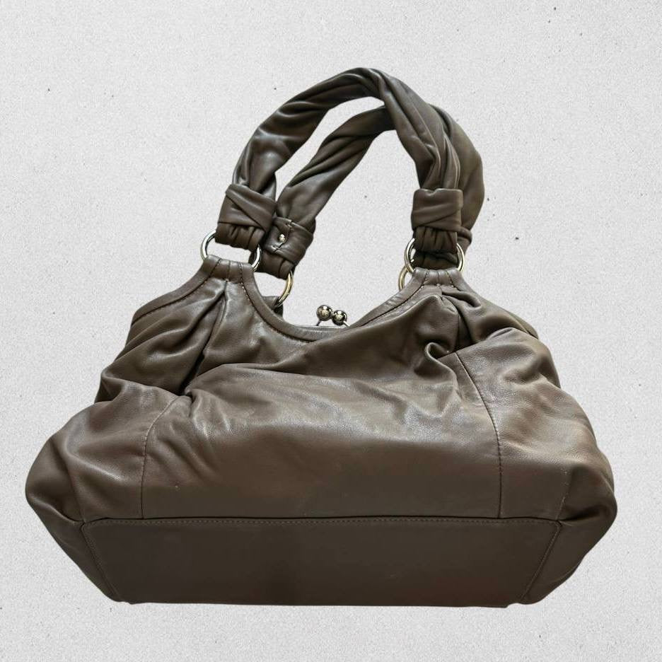 Authentic Vintage Coach Parker Kisslock Leather Shoulder Bag