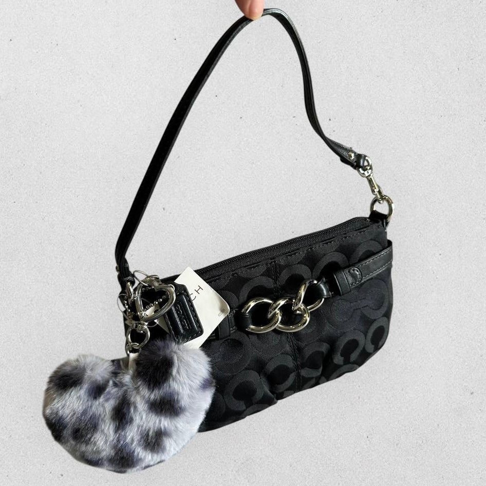 Authentic Vintage Coach Op Art Signature Shoulder Bag