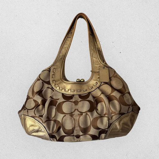 Authentic Vintage Coach Ergo Kisslock Tote Bag