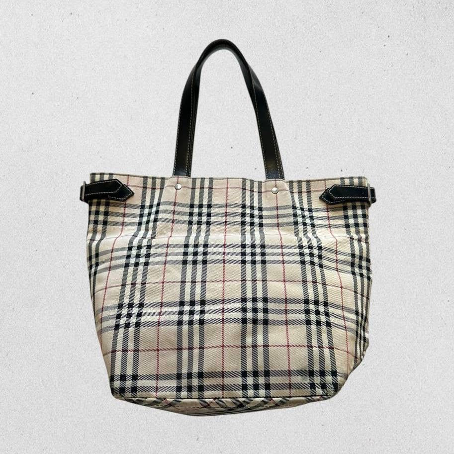 Authentic Vintage Burberry Nova Check Tote Bag