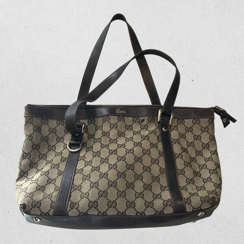 Authentic Vintage Gucci GG Abbey Tote Bag