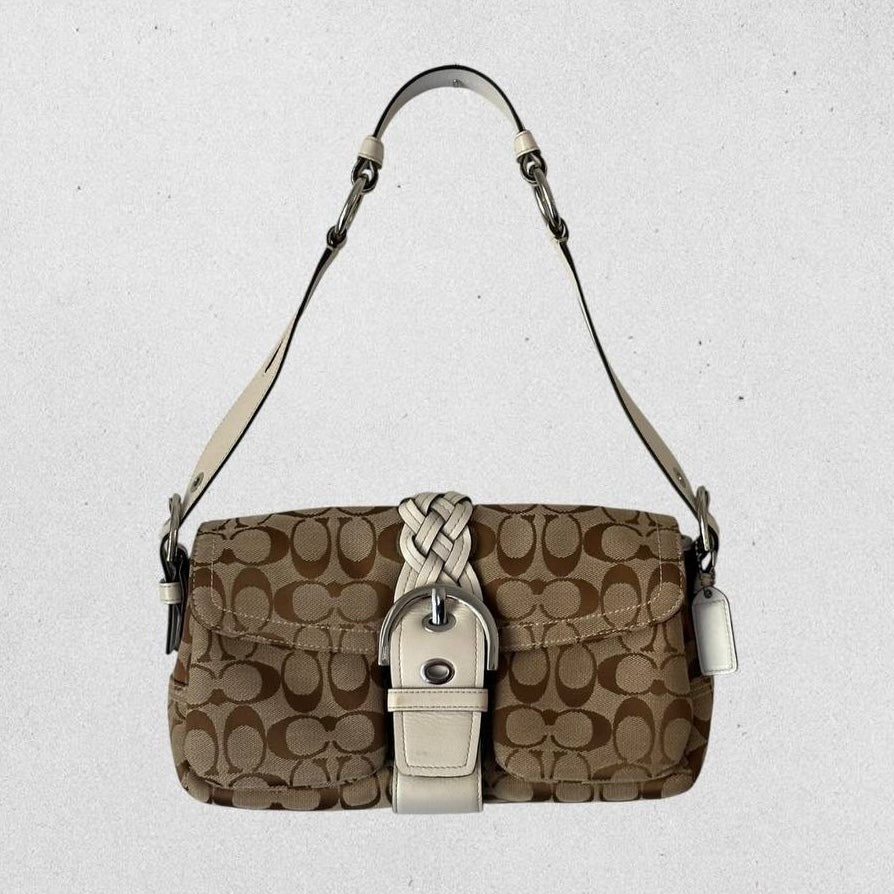 Authentic Vintage Coach Soho Signature Shoulder Bag
