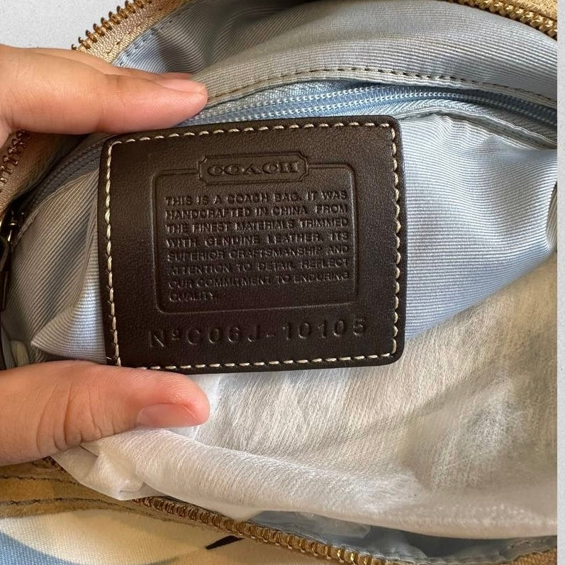 Authentic Vintage Coach Sateen Hobo Bag