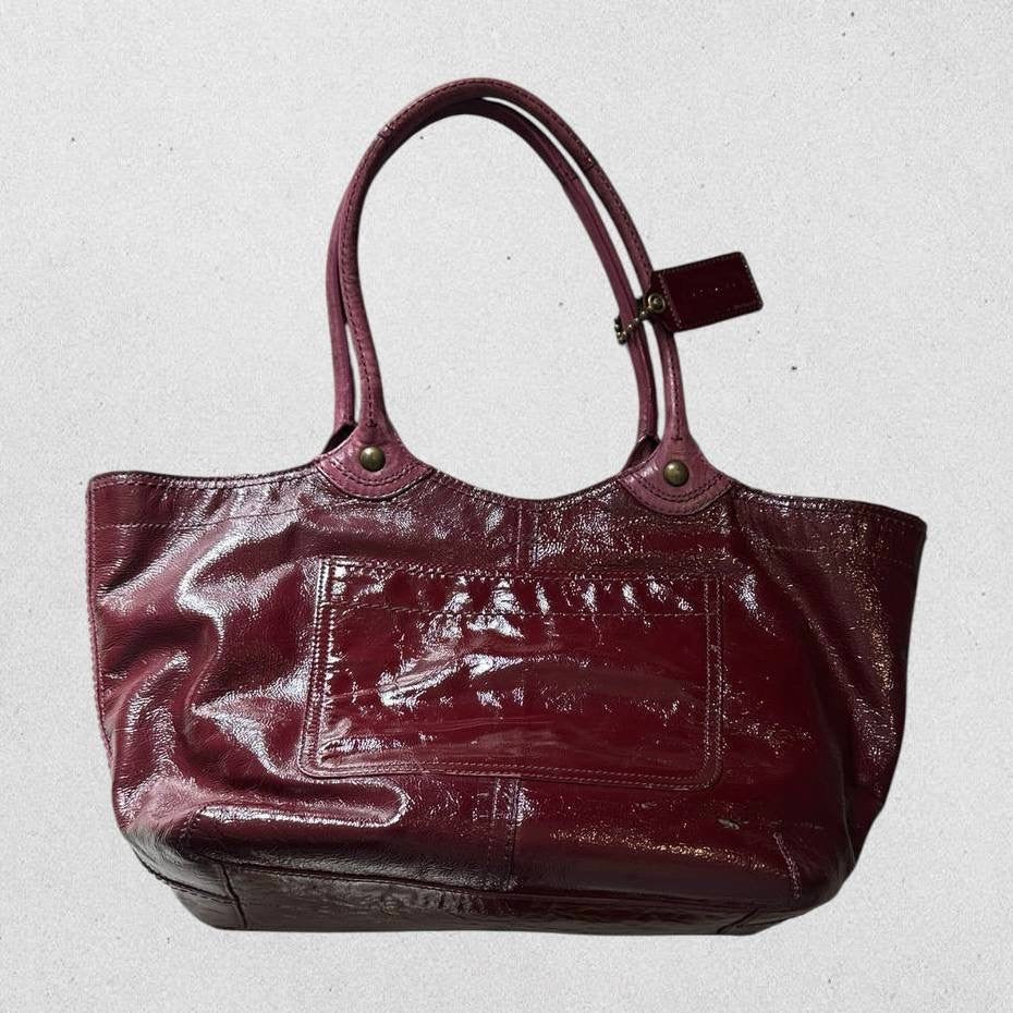 Authentic Vintage Coach Bleecker Patent Leather Tote Bag
