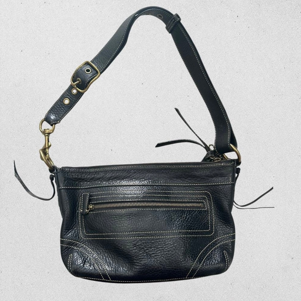 Authentic Vintage Coach Grained Leather Shoulder/Crossbody Bag