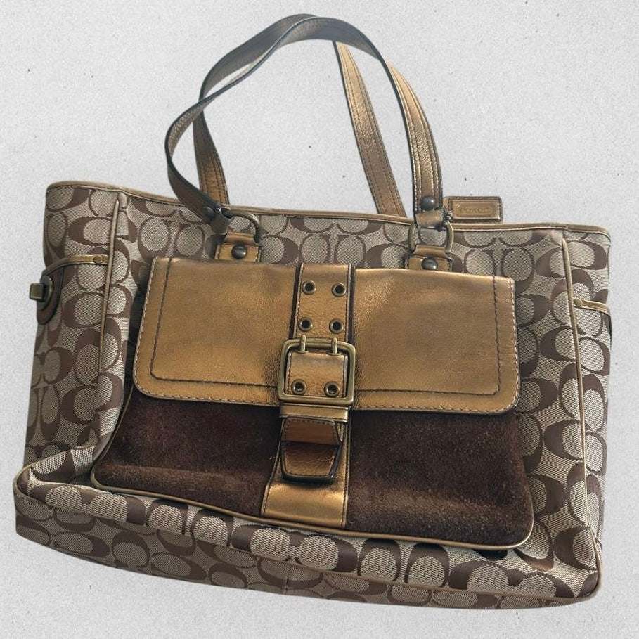 Authentic Vintage Coach Signature Bleecker Tote Bag