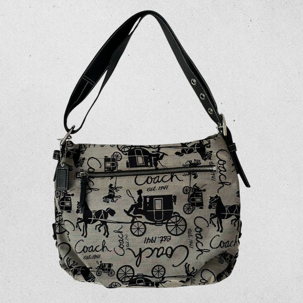 Authentic Vintage Coach Horse & Carriage Hobo Bag