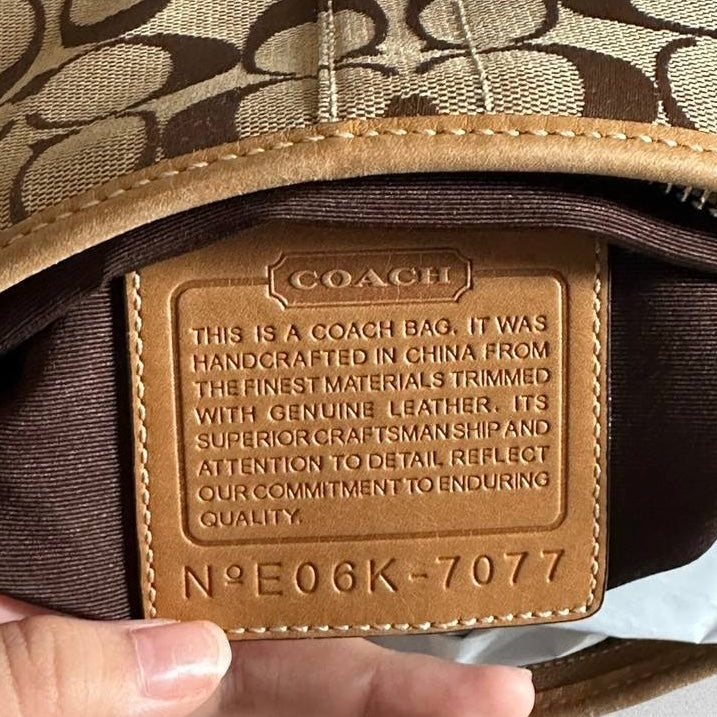 Authentic Vintage Coach Signature Shoulder/Crossbody Bag