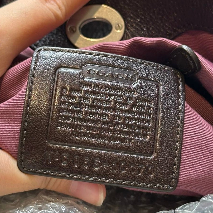 Authentic Vintage Coach Eddie Turnlock Leather Shoulder Bag