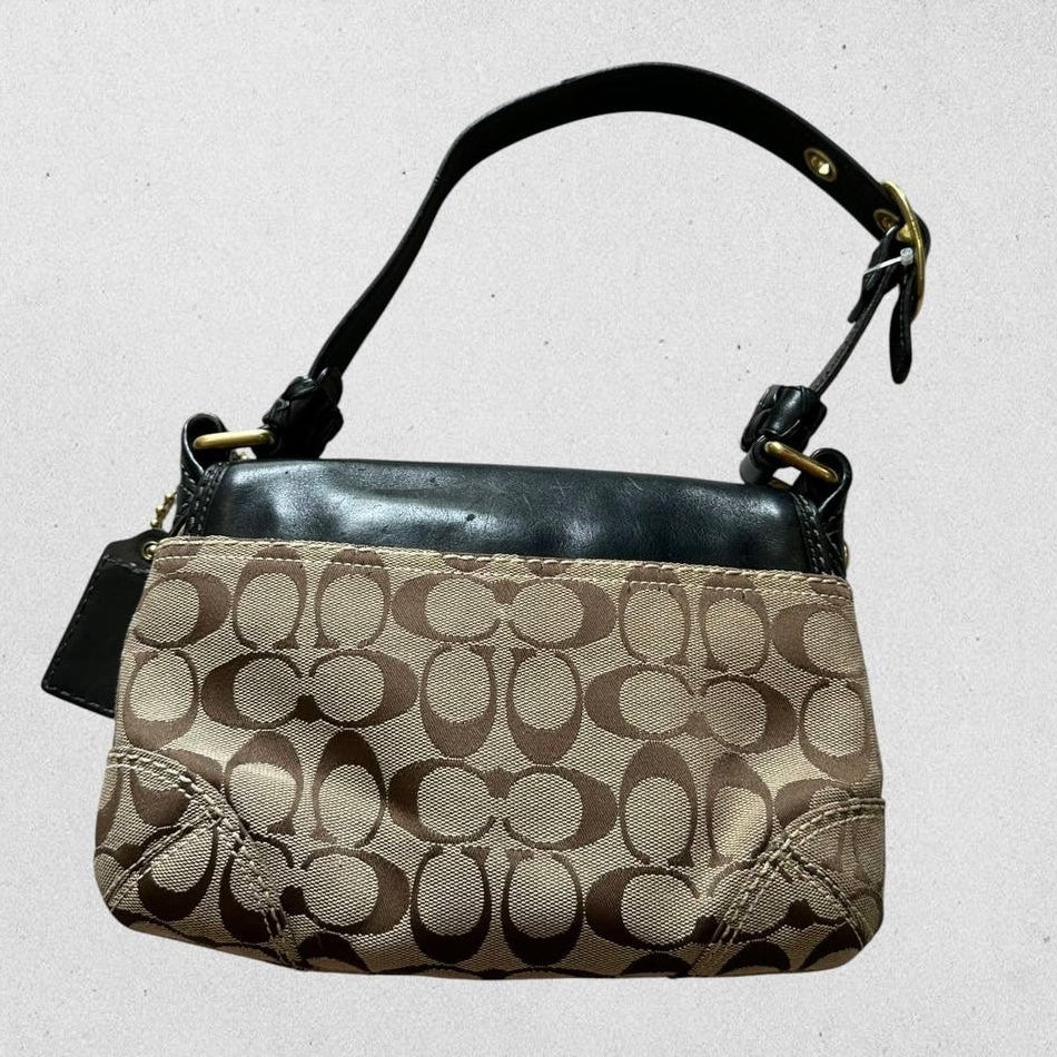 Authentic Vintage Coach Bleecker Signature Shoulder Bag