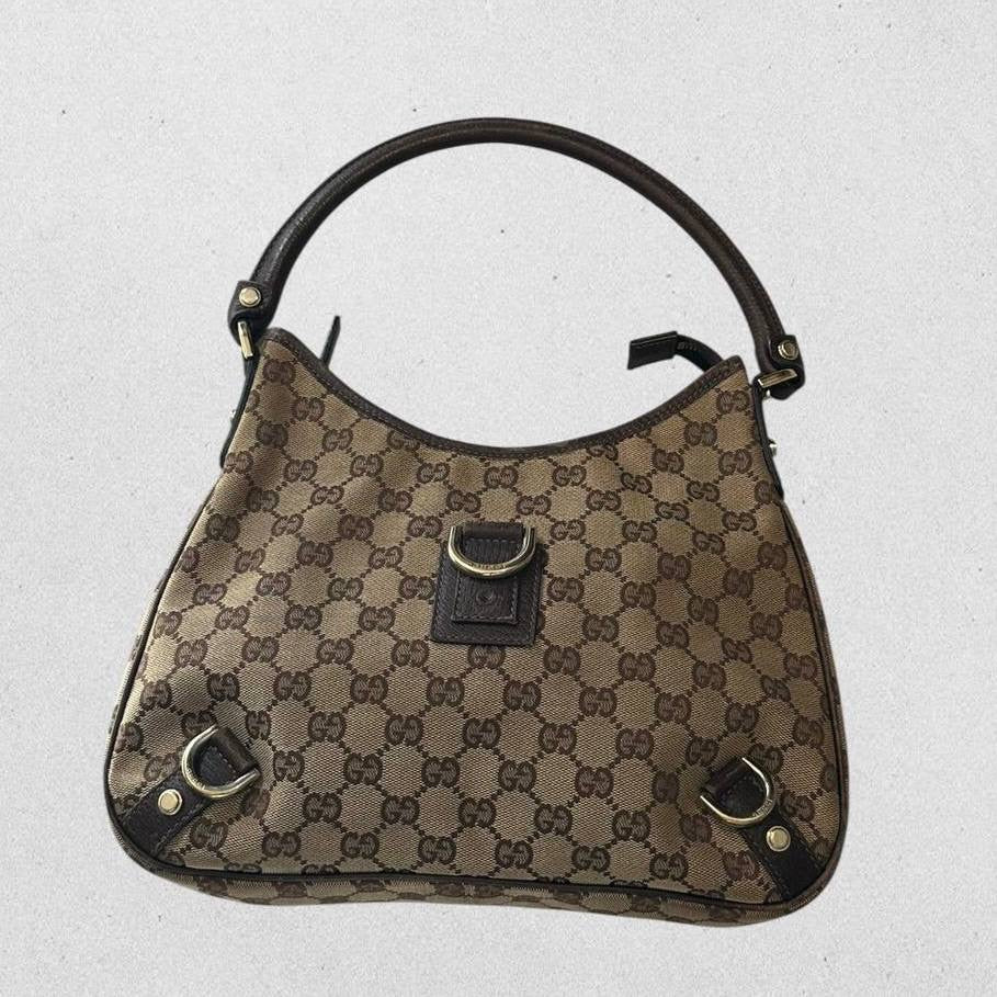 Authentic Vintage Gucci GG Abbey D-Ring Shoulder Bag