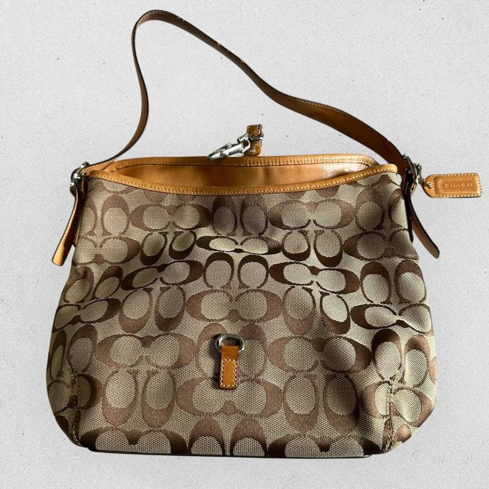 Authentic Vintage Coach Signature Hamptons Shoulder Bag