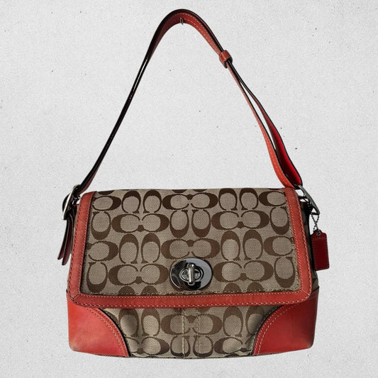 Authentic Vintage Coach Signature Shoulder Bag