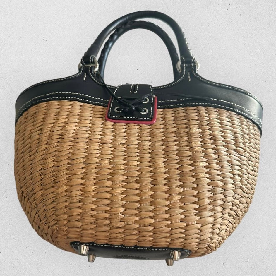 Authentic Vintage Coach Soho Butterfly Straw Bag Limited Edition