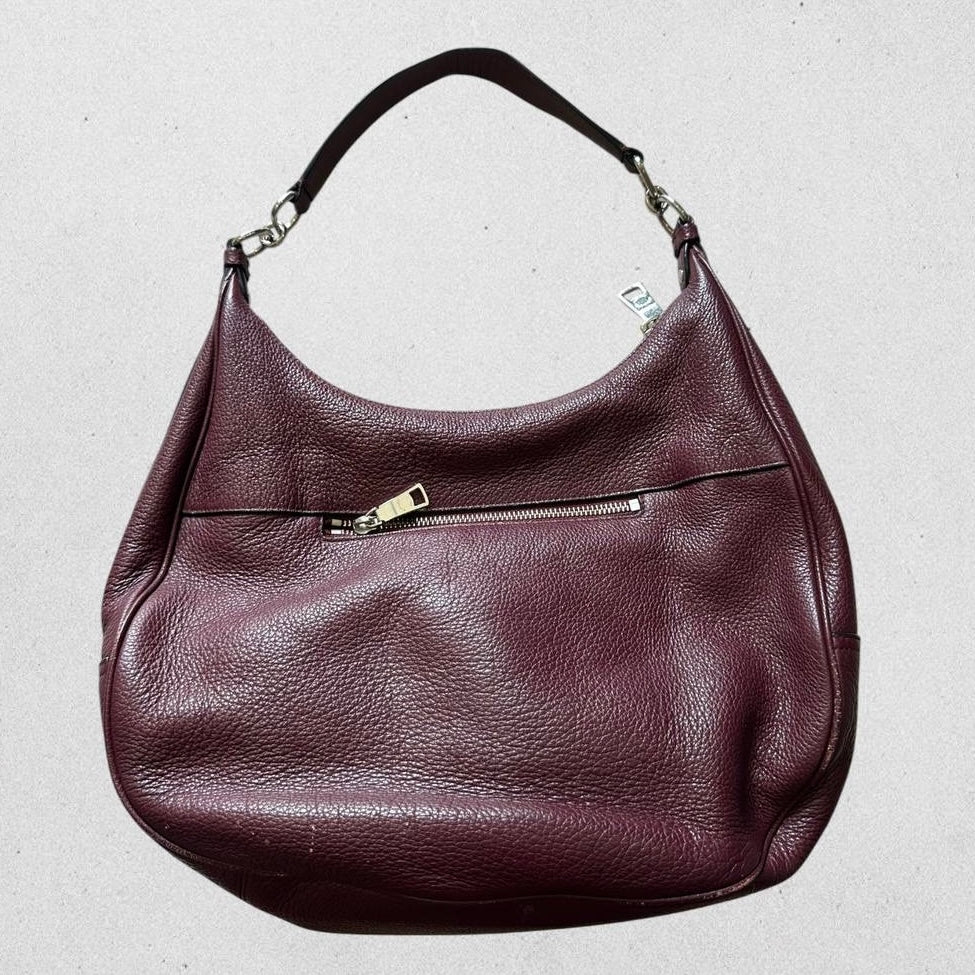Authentic Vintage Coach Burgundy Leather Hobo Bag