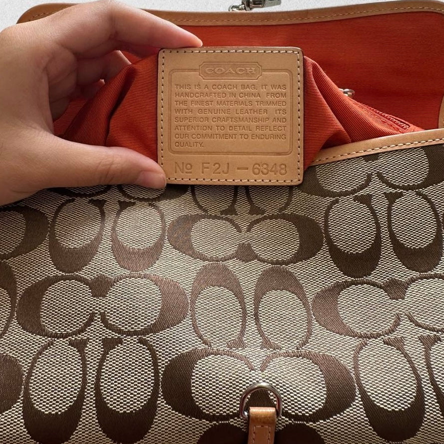 Authentic Vintage Coach Hamptons Signature Shoulder Bag