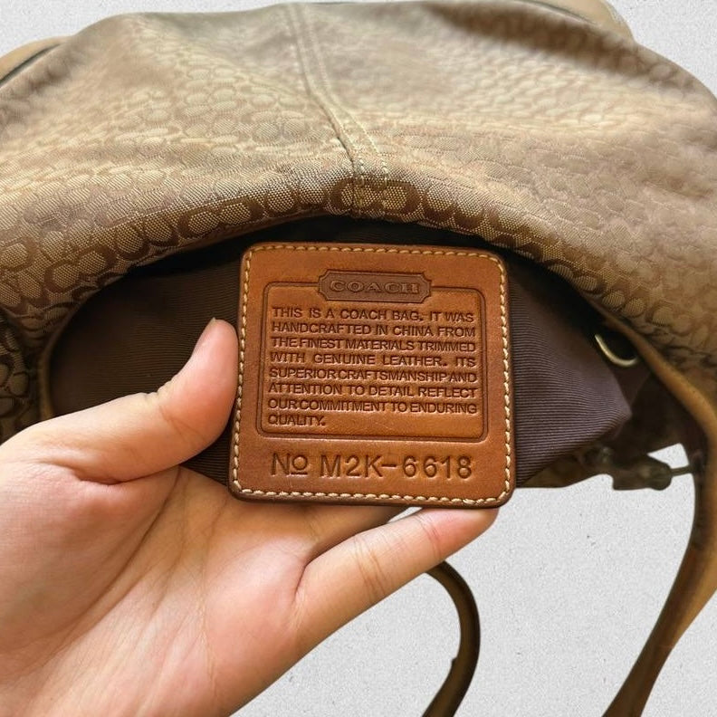 Authentic Vintage Coach Signature Hobo Bag