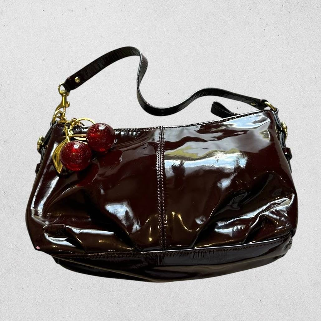 Authentic Vintage Coach Patent Leather Shoulder Bag