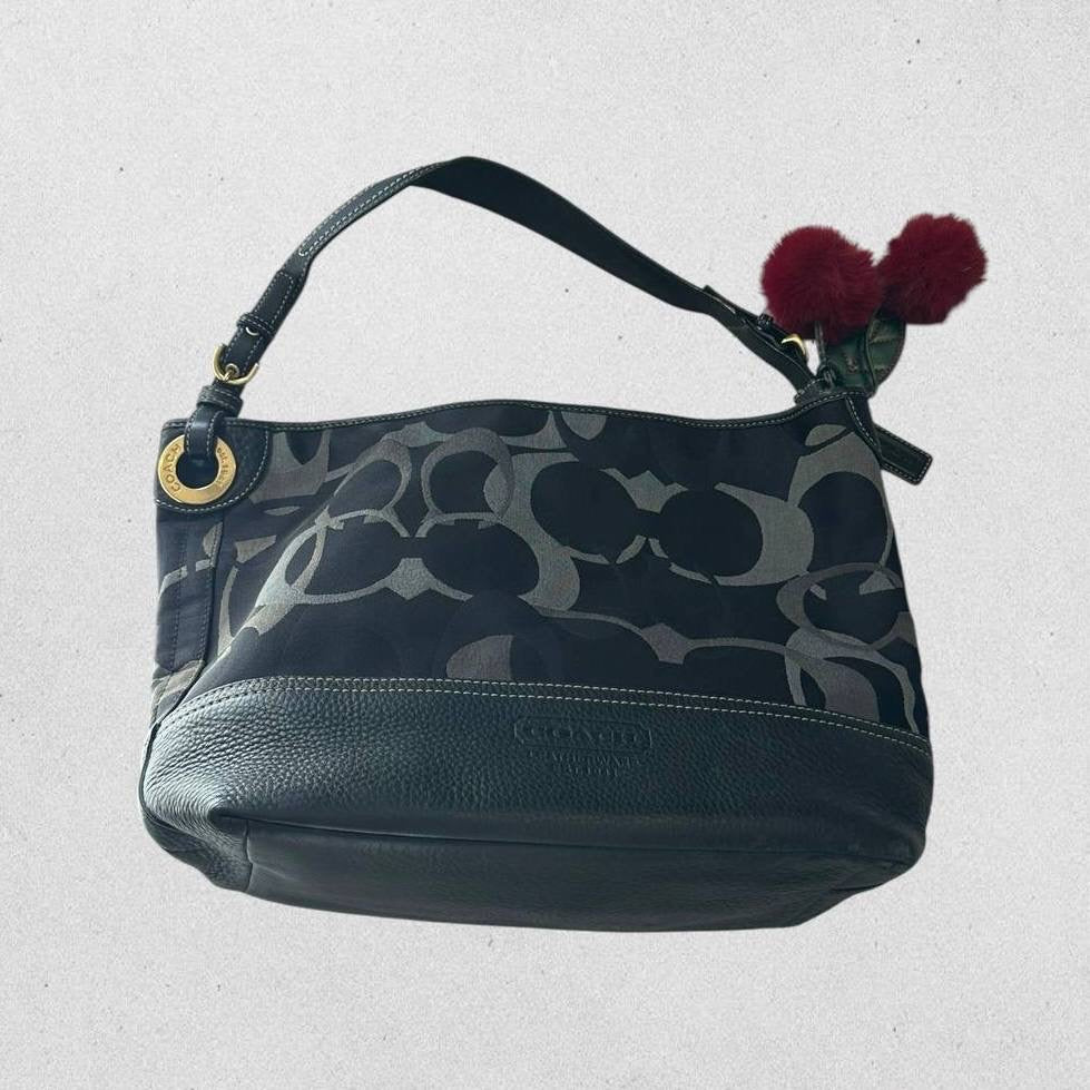 Authentic Vintage Coach Canvas Hobo Bag