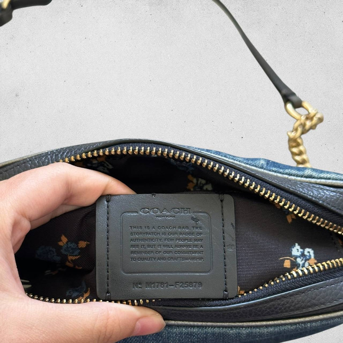 Authentic Coach Denim Crossbody Bag