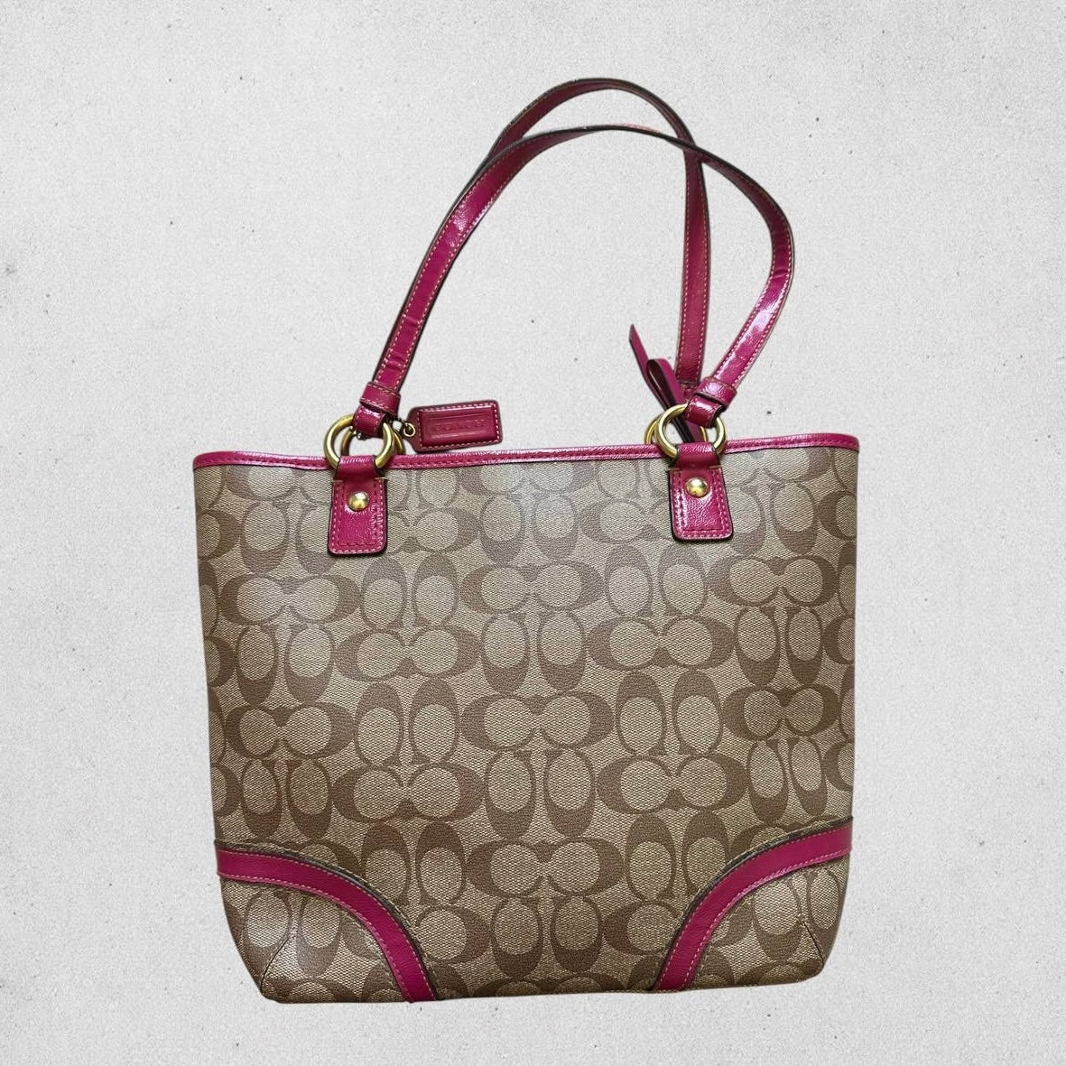 Authentic Vintage Coach Peyton Signature Small Tote Bag