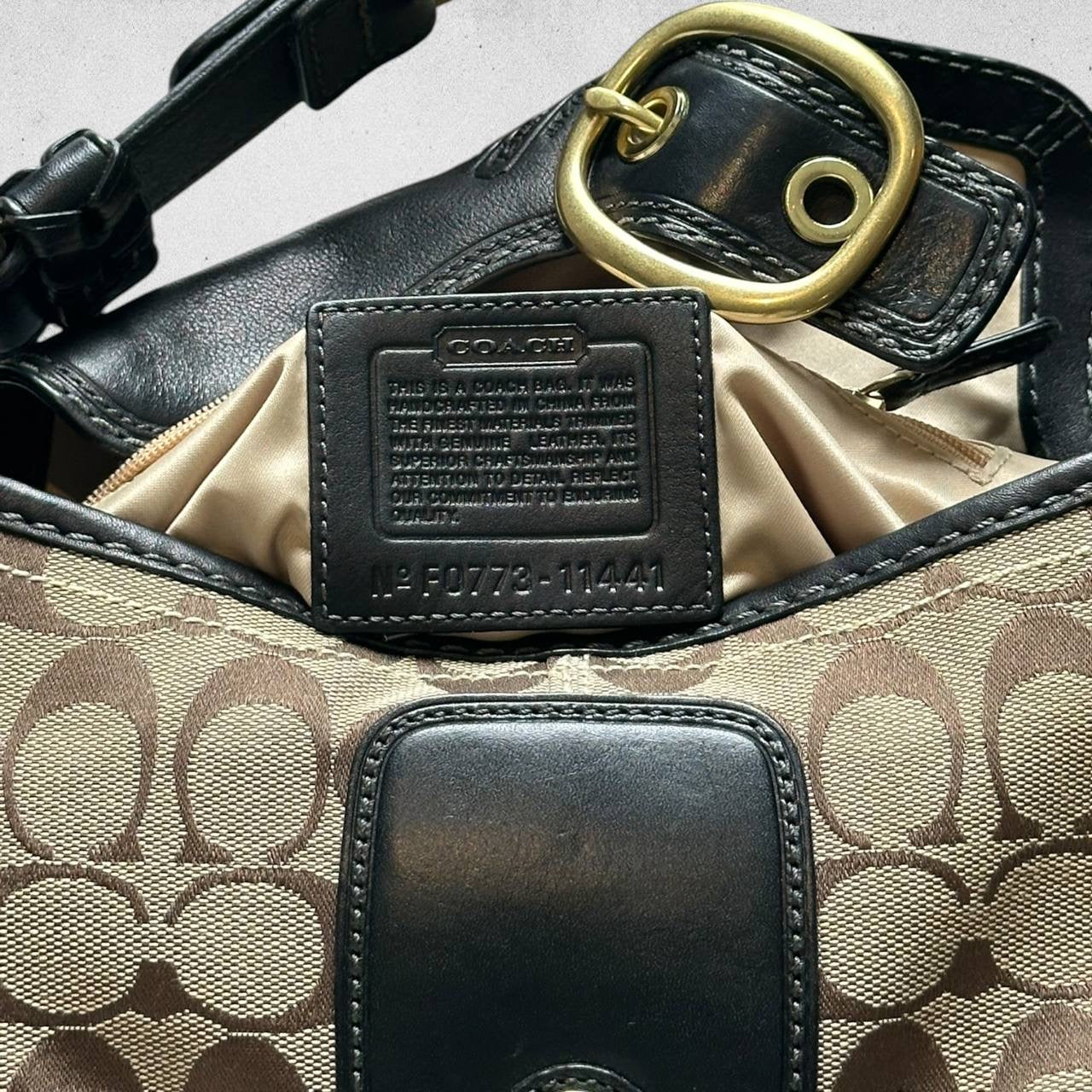 Authentic Vintage Coach Bleecker Signature Shoulder Bag