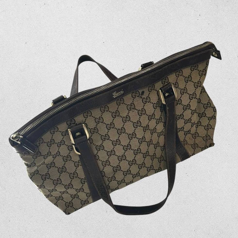 Authentic Vintage Gucci GG Abbey Tote Bag