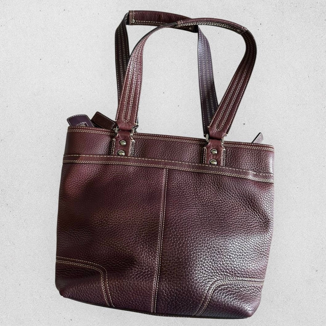 Authentic Vintage Coach Brown Leather Tote Bag