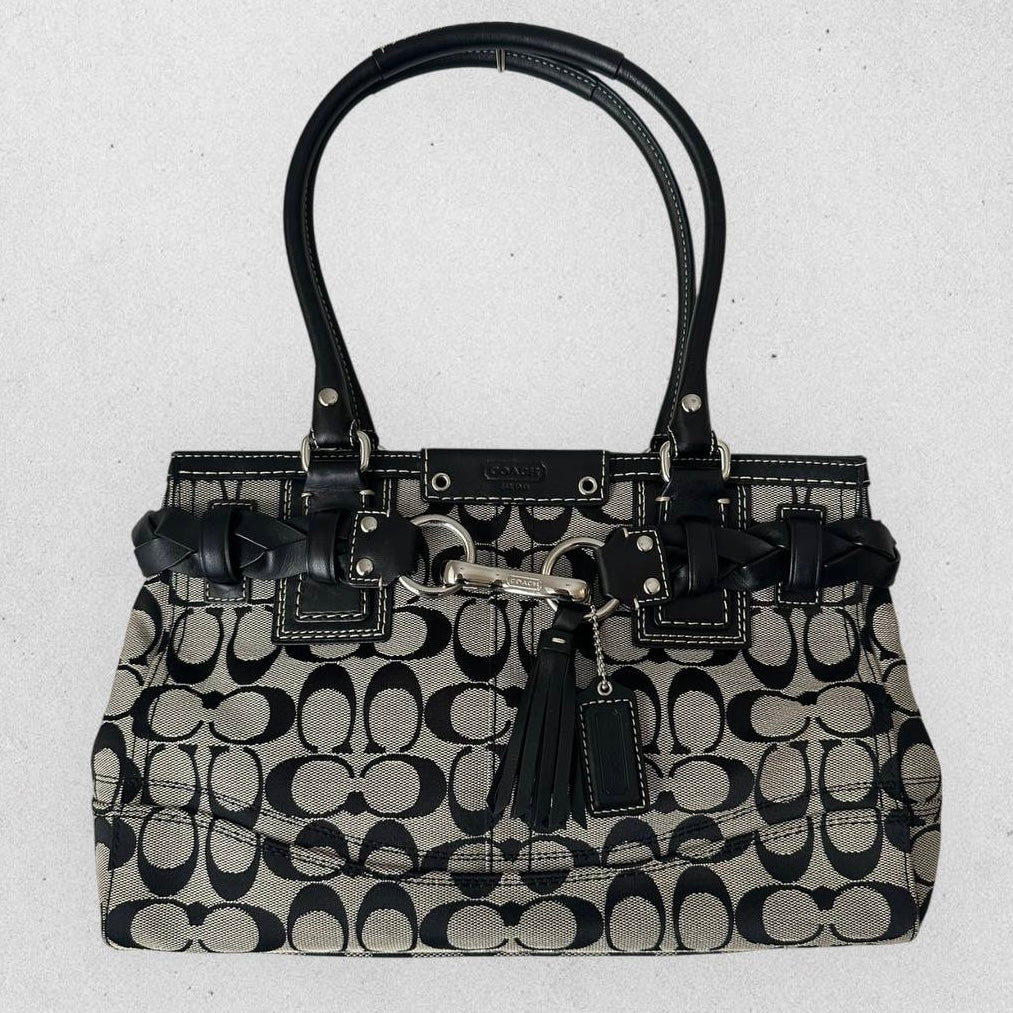 Authentic Vintage Coach Signature Hamptons Shoulder Bag