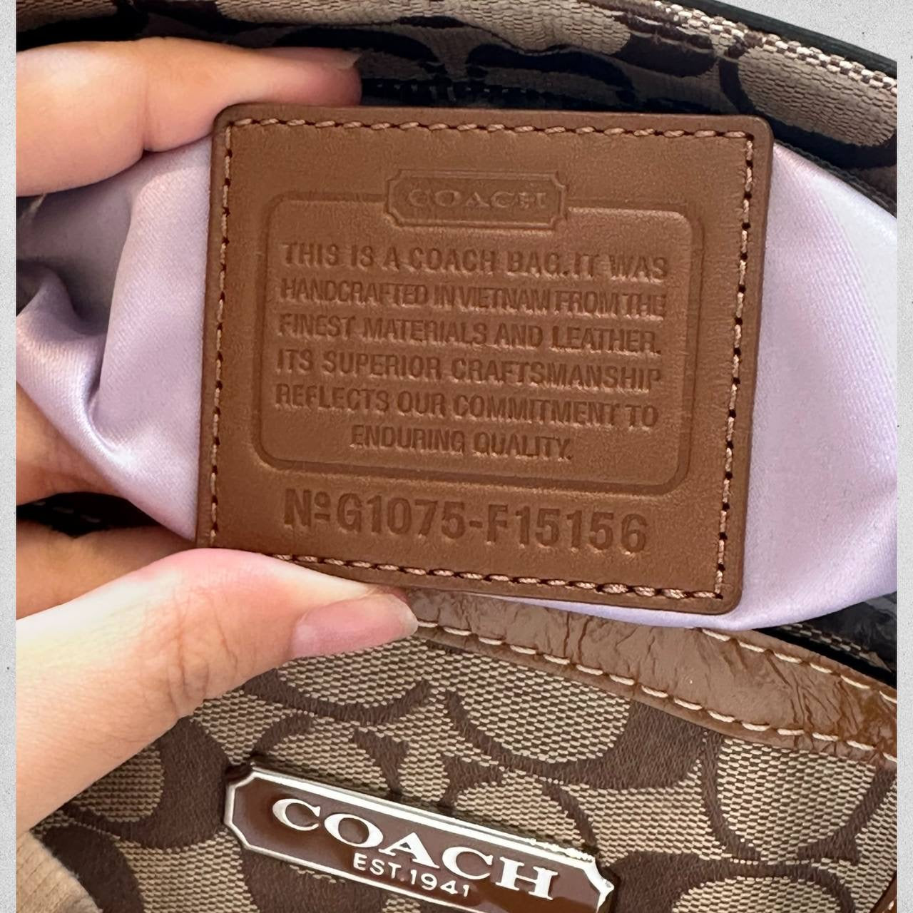 Authentic Vintage Coach Signature Tote Bag