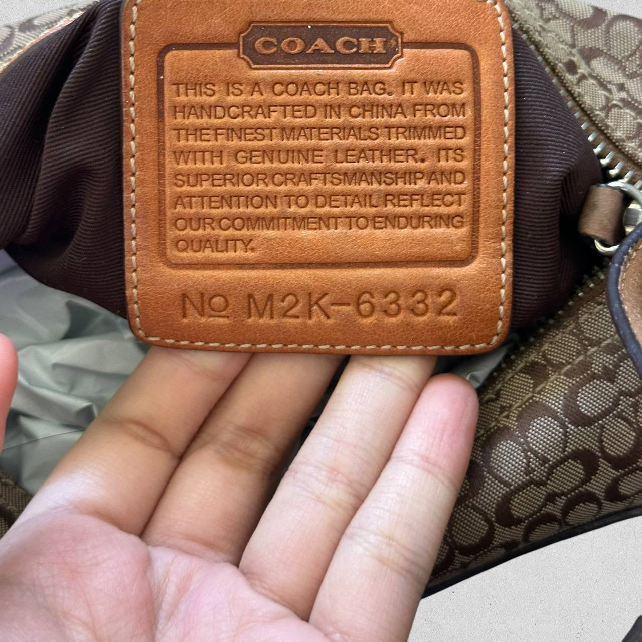 Authentic Vintage Coach Signature Shoulder Bag