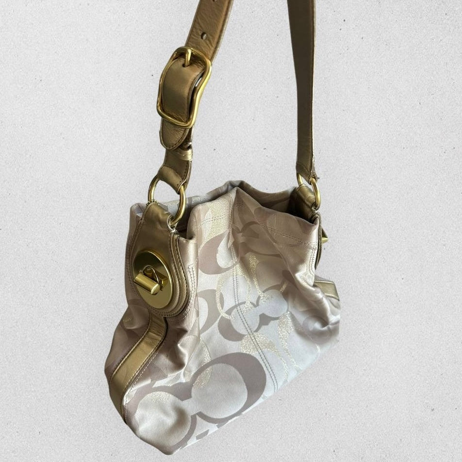 Authentic Vintage Coach Signature Penelope Optic Hobo Bag Rare