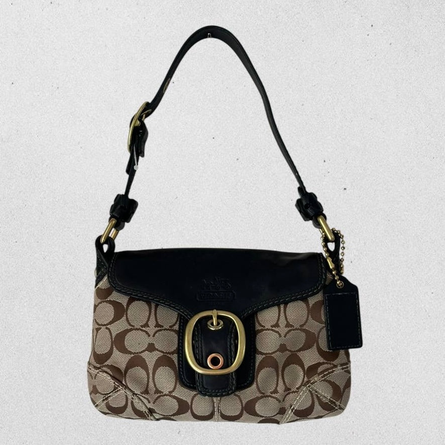 Authentic Vintage Coach Bleecker Signature Shoulder Bag