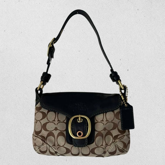 Authentic Vintage Coach Bleecker Signature Shoulder Bag