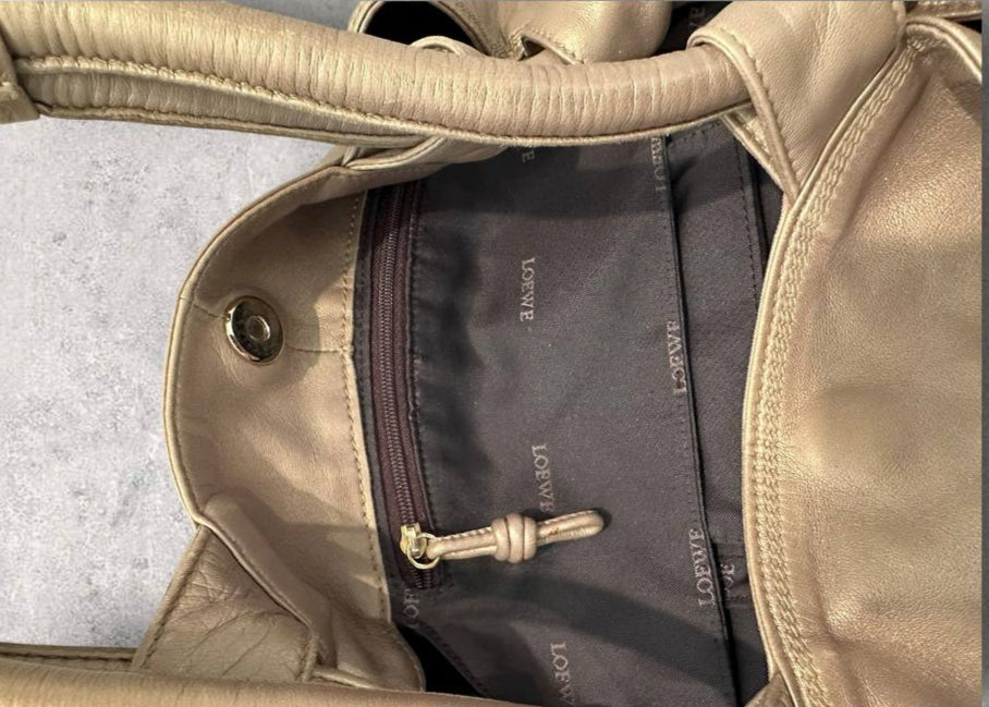 Authentic Vintage Loewe Nappa Aire Anagram Leather Shoulder Bag