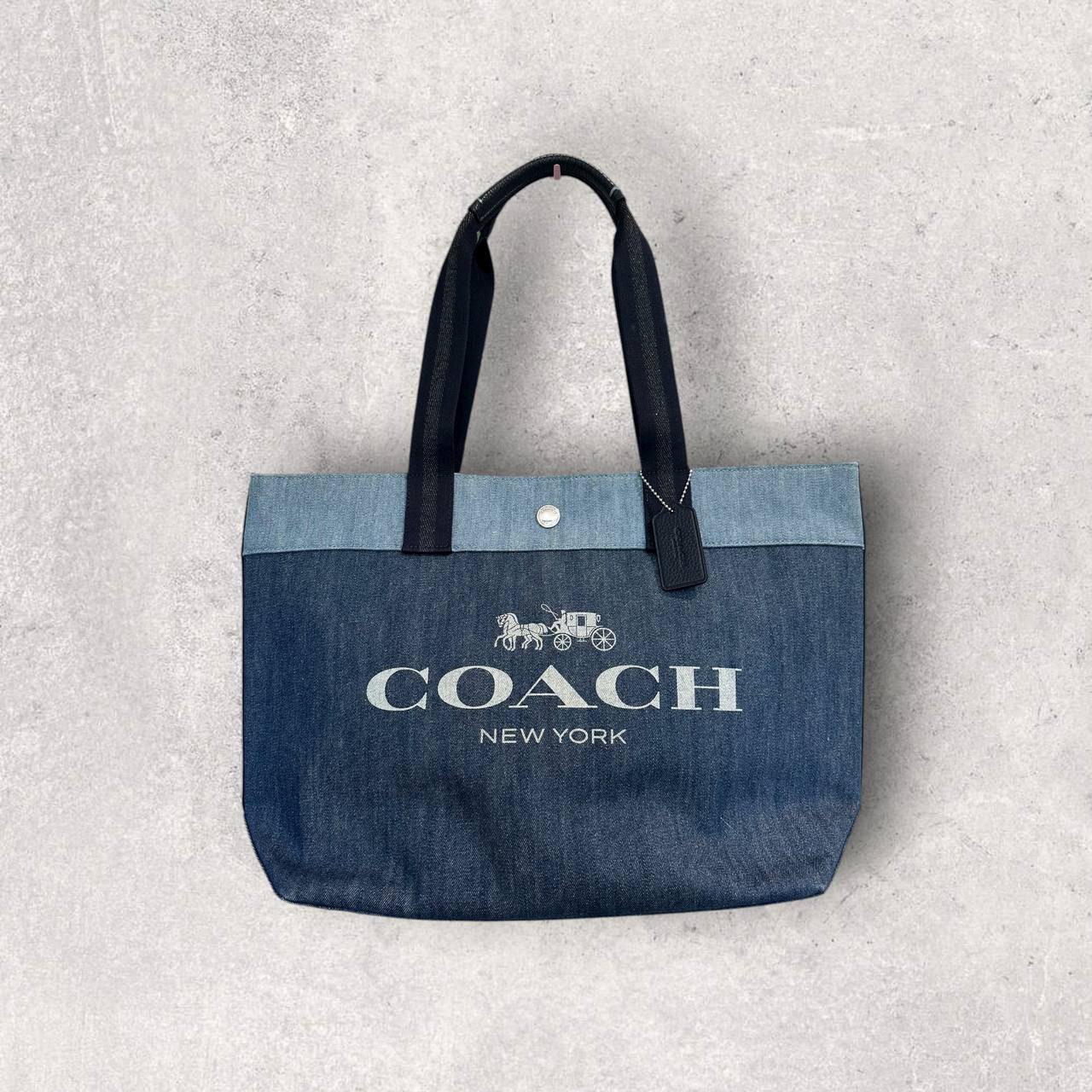 Authentic Vintage Coach Denim Tote Bag
