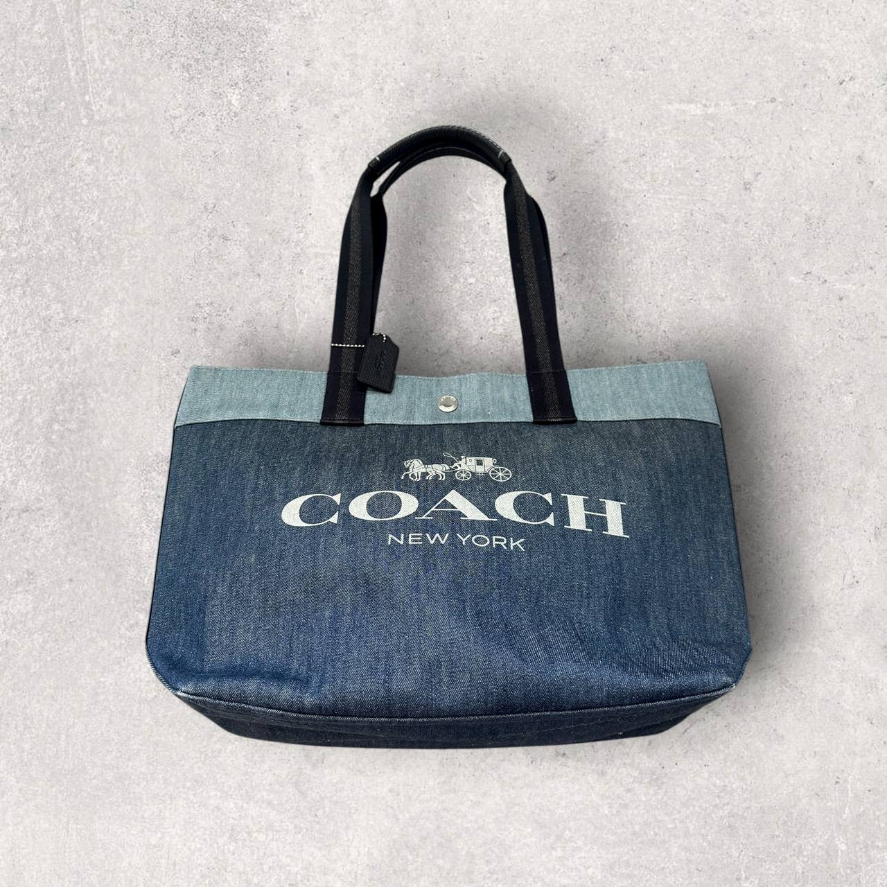 Authentic Vintage Coach Denim Tote Bag
