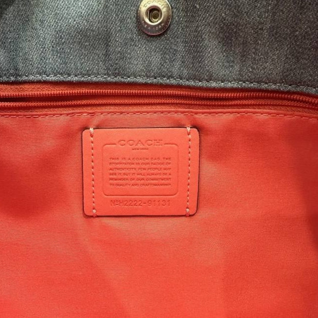 Authentic Vintage Coach Denim Tote Bag