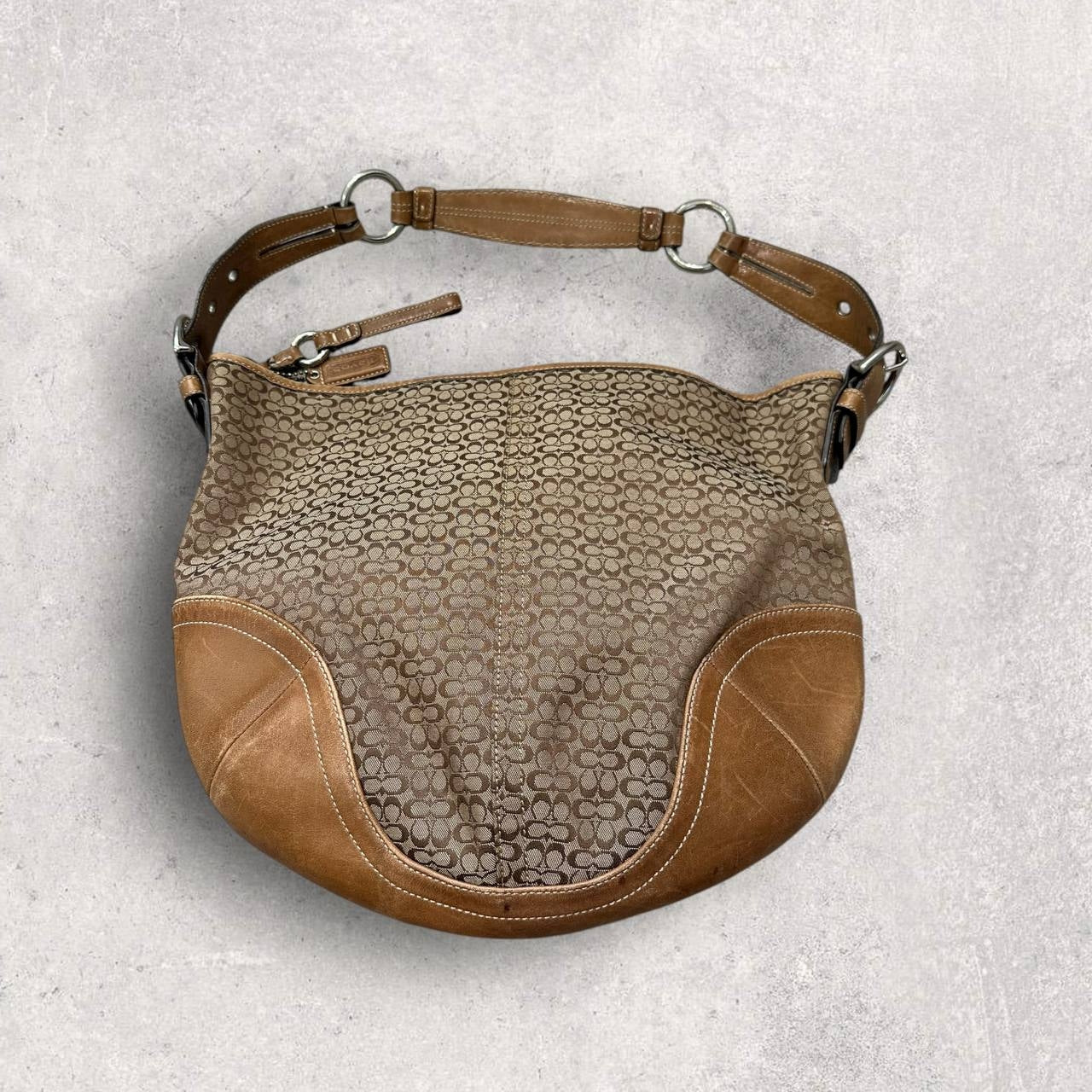 Authentic Vintage Coach Signature Hobo Bag