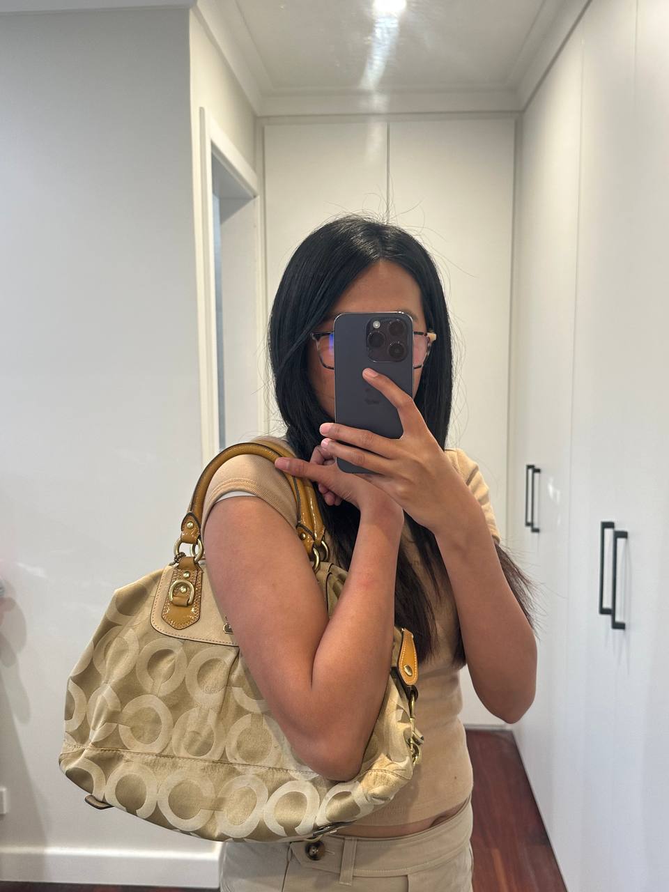 Authentic Vintage Coach Ashley Signature Shoulder Bag