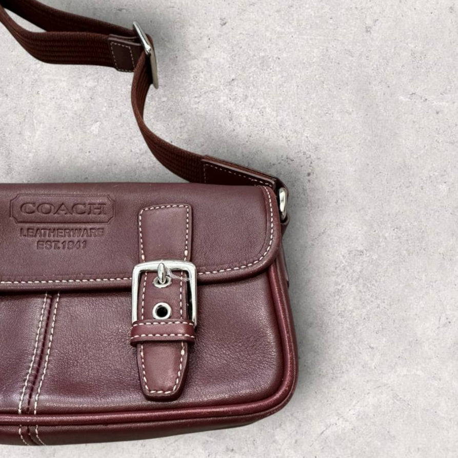 Authentic Vintage Coach Leather Crossbody Bag