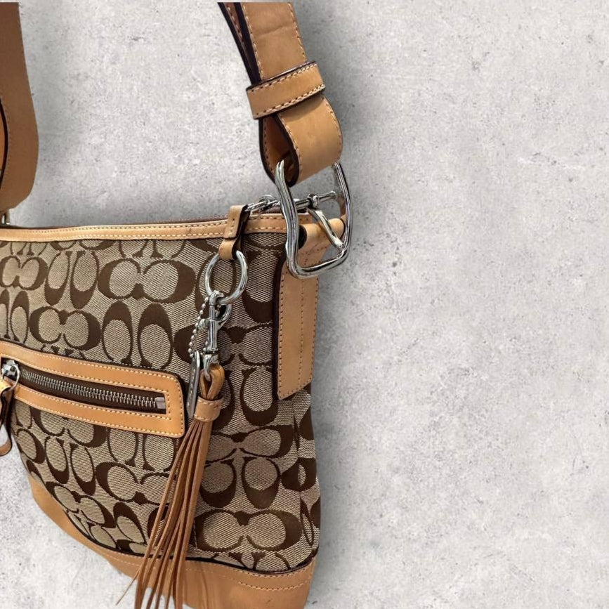 Authentic Vintage Coach Signature Shoulder/Crossbody Bag