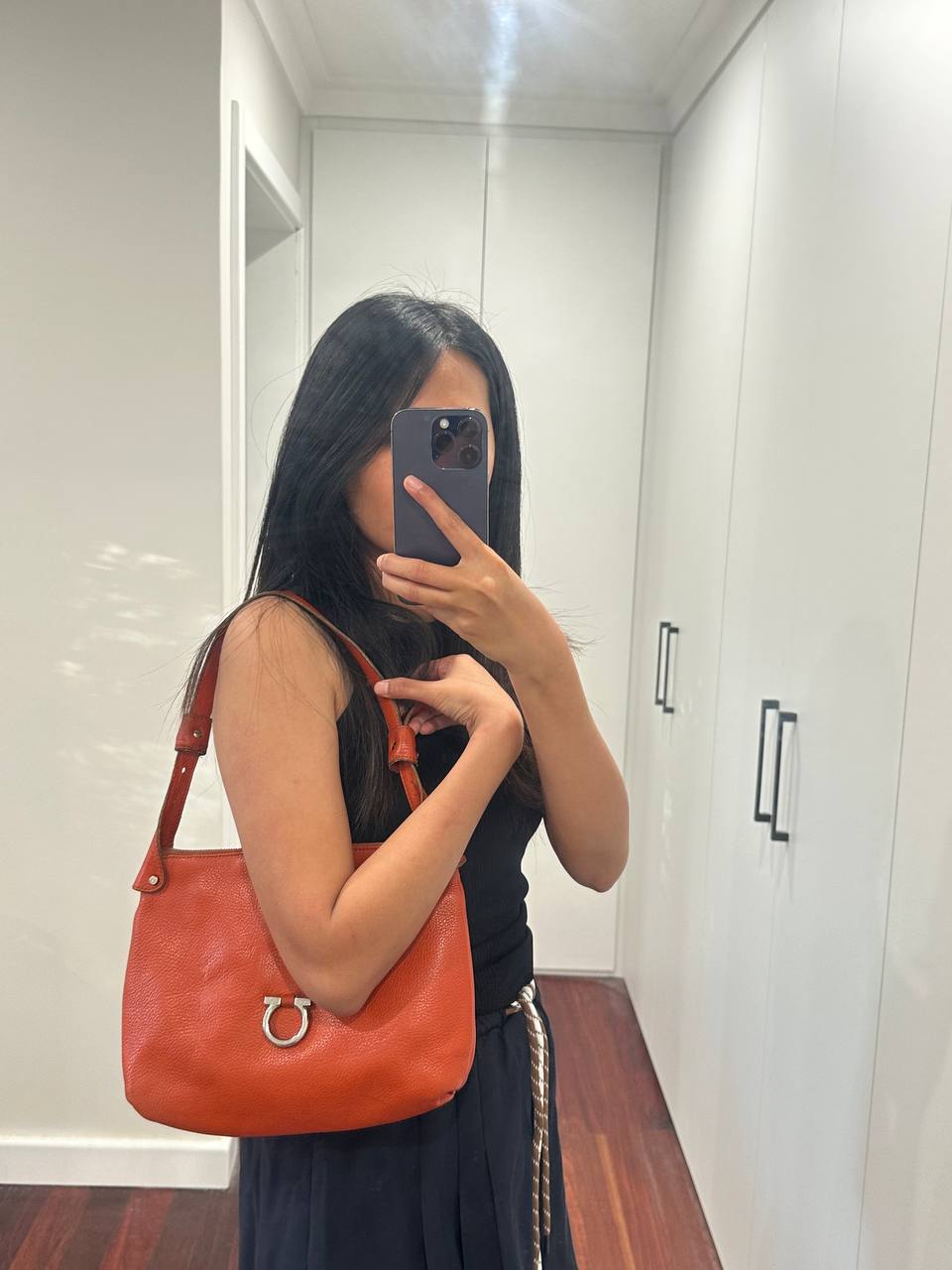 Authentic Vintage Ferragamo Leather Hobo Bag