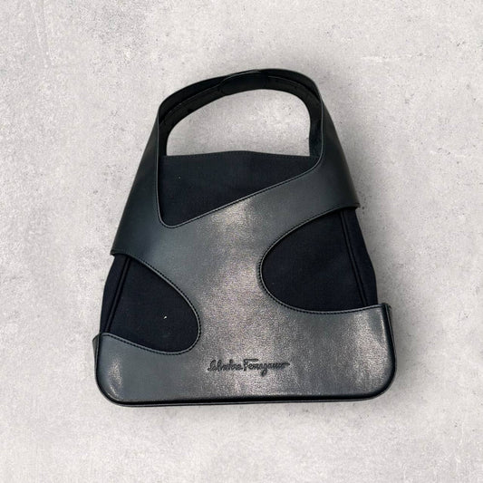 Authentic Vintage Ferragamo Cut Out Shoulder Bag