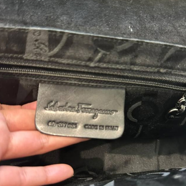 Authentic Vintage Ferragamo Cut Out Shoulder Bag