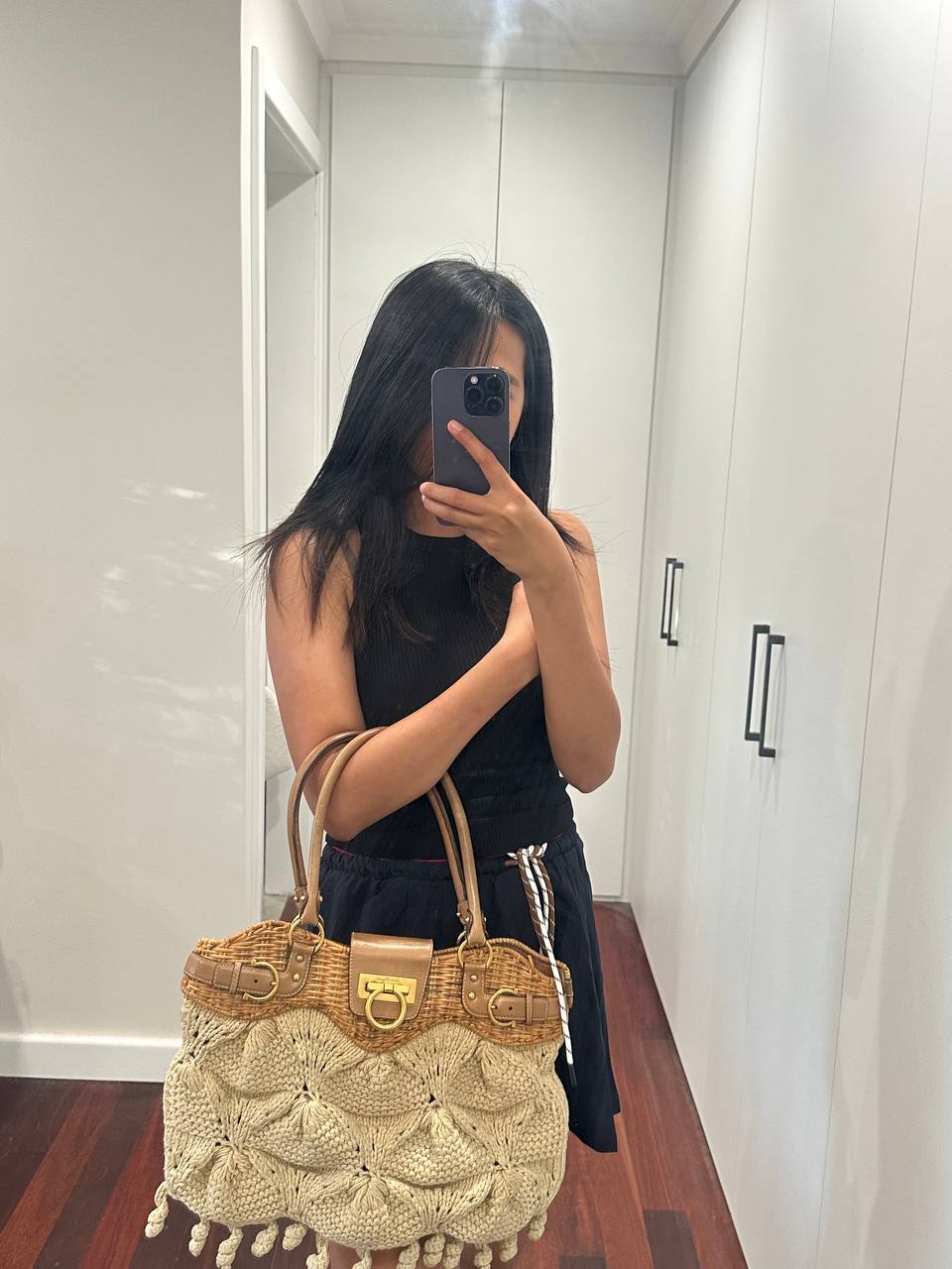 Authentic Vintage Ferragamo Gaccini Crochet Bag