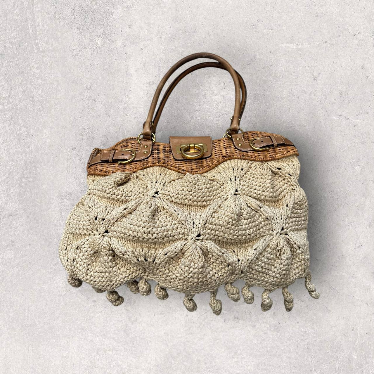 Authentic Vintage Ferragamo Gaccini Crochet Bag