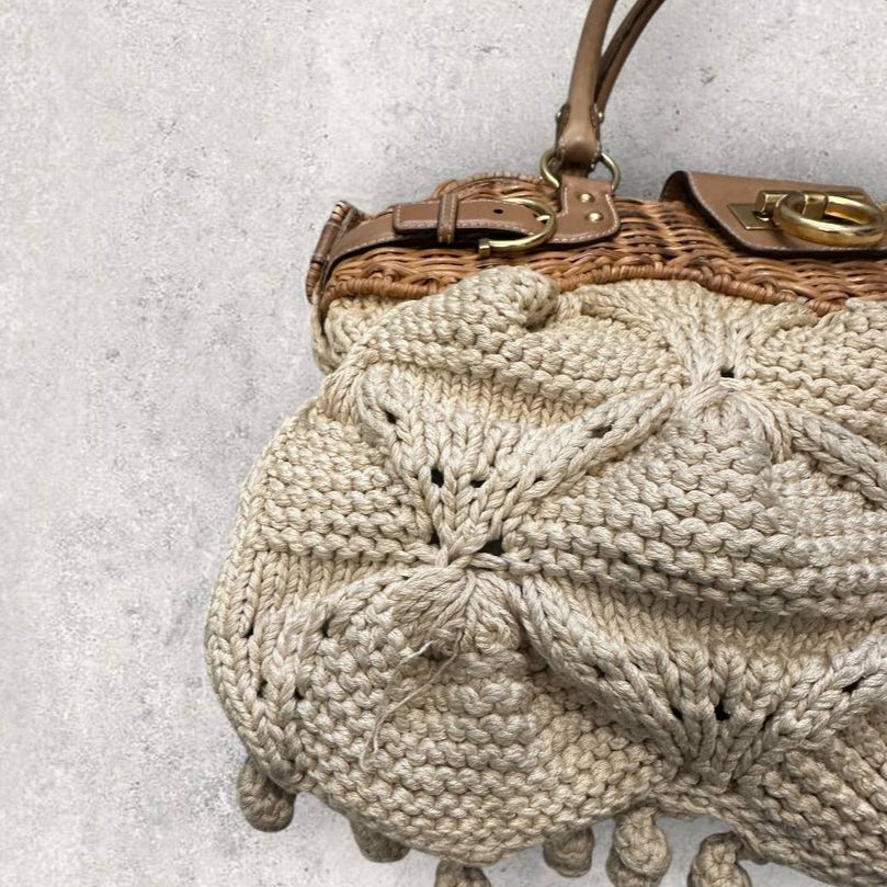 Authentic Vintage Ferragamo Gaccini Crochet Bag