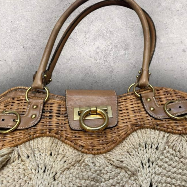 Authentic Vintage Ferragamo Gaccini Crochet Bag