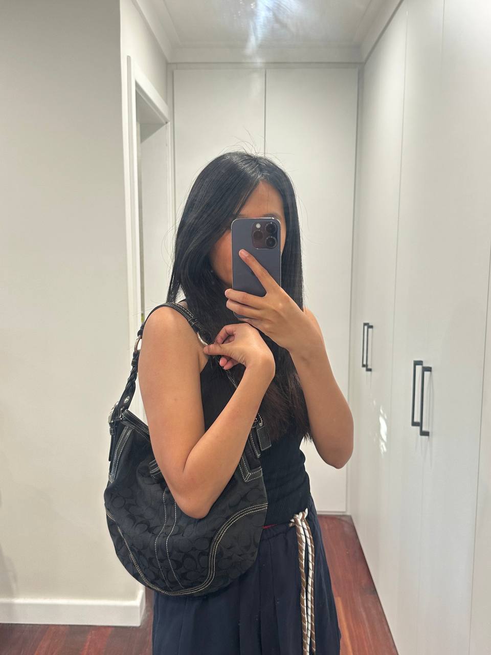 Authentic Vintage Coach Signature Hobo Bag